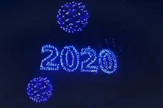 China recibió el año nuevo con un espectacular show de drones