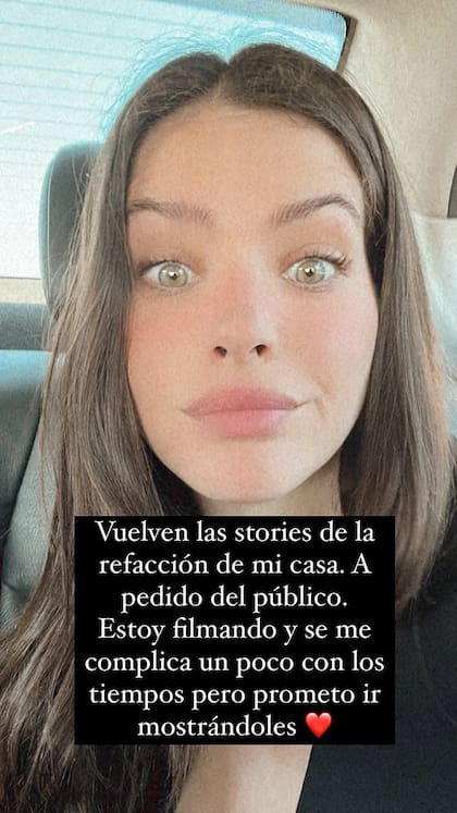 China Suárez compartió algunas historias de Instagram para mostrar la remodelación de su casa nueva