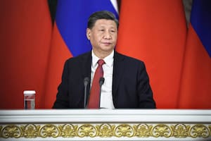 China's President Xi Jinping attends a signing ceremony with his Russian counterpart following their talks at the Kremlin in Moscow on March 21, 2023. (Photo by Mikhail TERESHCHENKO / SPUTNIK / AFP)