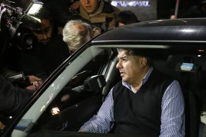 Chiqui Tapia, al salir del predio de Ezeiza