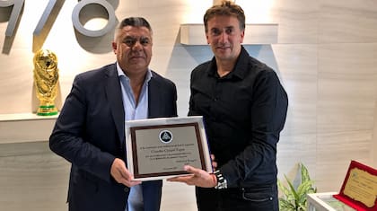Chiqui Tapia, presidente de la AFA, y Federico Beligoy