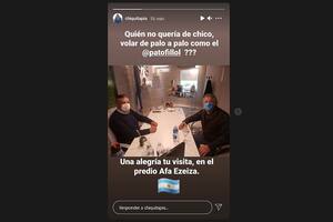 Chiqui Tapia recibió en el predio de Ezeiza al Pato Fillol