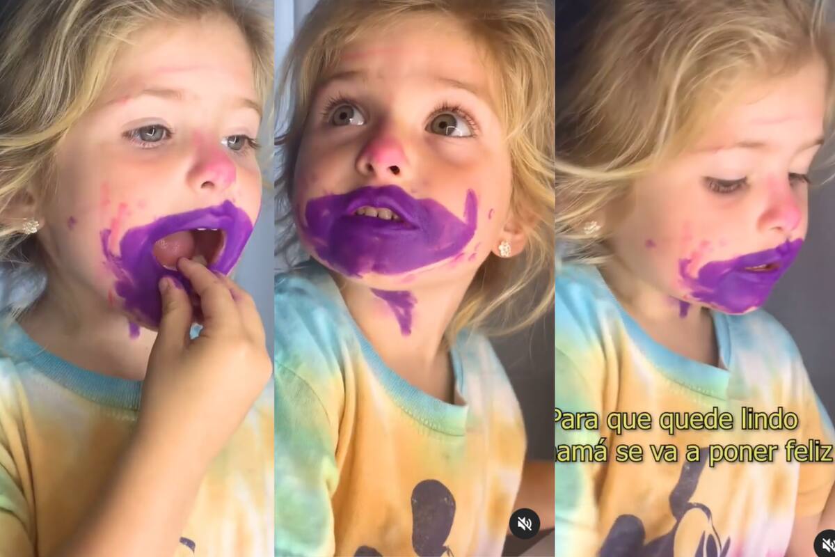 Chloe hizo una travesura que terminó con sus maquillajes destrozados: "Mamá se va a poner feliz"