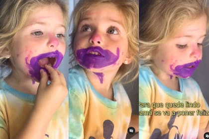 Chloe hizo una travesura que terminó con sus maquillajes destrozados: "Mamá se va a poner feliz"