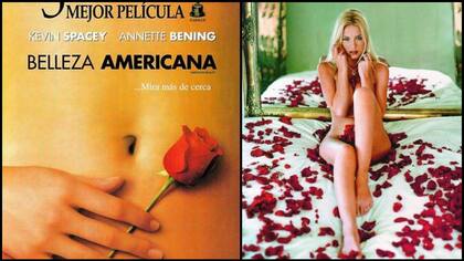 Chloe Hunter recreando la escena de los pétalos de Belleza americana