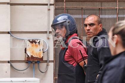"Chocolate" Rigau custodiado por la Policía en los tribunales de La Plata
