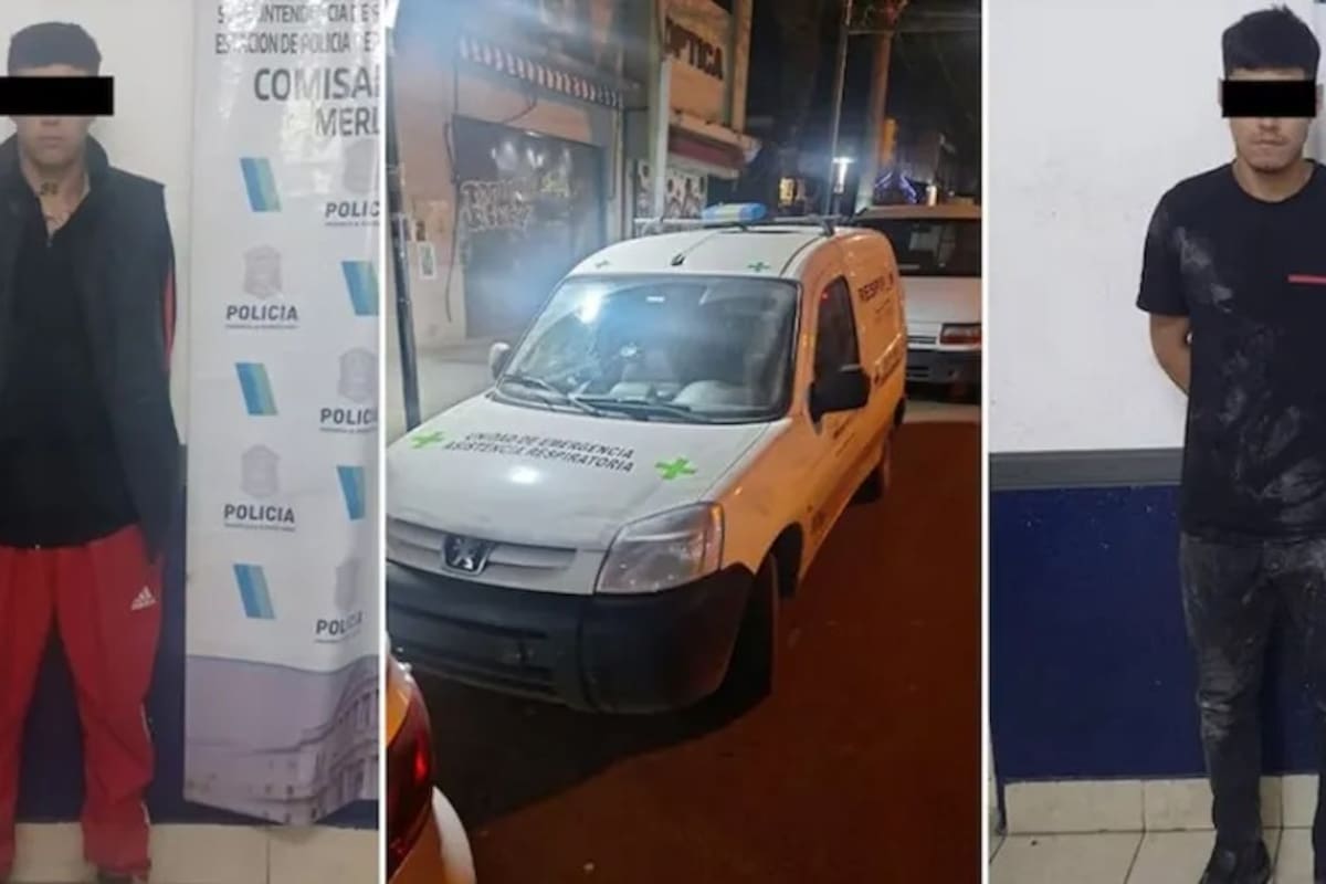 Chofer asaltado en Merlo: capturan a dos sospechosos tras persecución en Moreno.