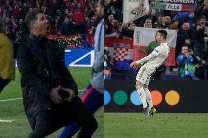 Cholo Simeone y Cristiano Ronaldo, gestos ordinarios y sin sentido