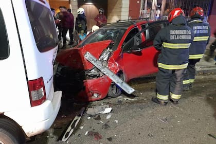 Choque múltiple en Nueva Pompeya: dos heridos