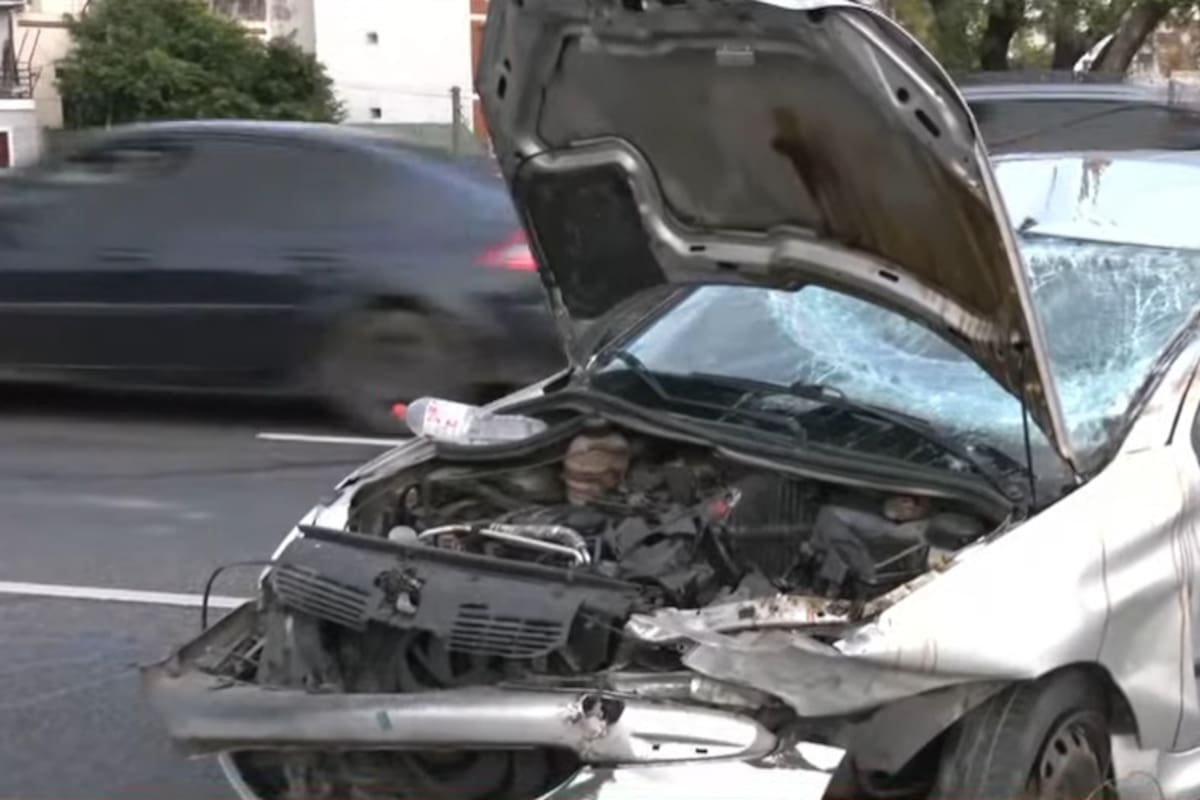 Choque y vuelco en General Paz.