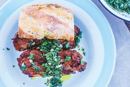 Chori de glúten y legumbres, con un chimichurri especial