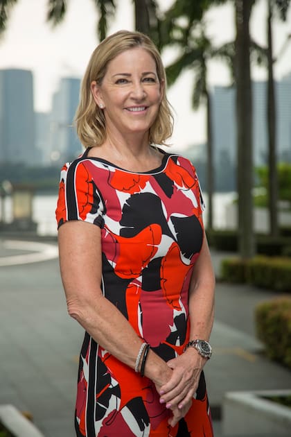 Chris Evert, hoy, embajadora del WTA Tour