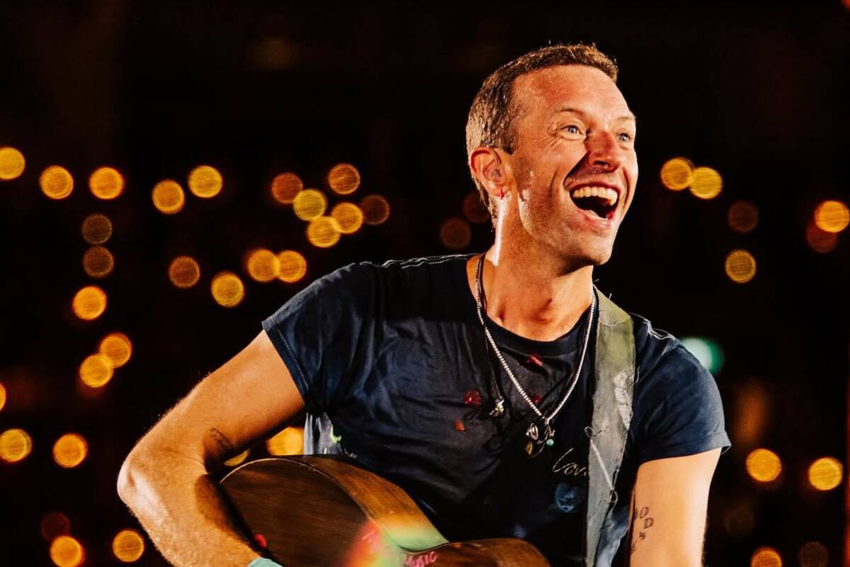 Chris Martin en pleno show(Foto: Instagram @coldplay)