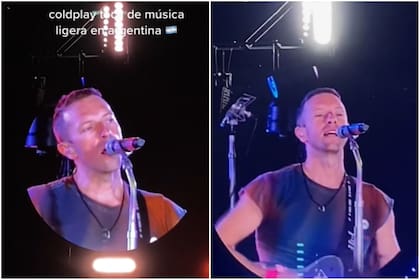 Chris Martin interpretó "De música ligera" de Soda Stereo en su primer show en la Argentina (Foto: Captura de video)