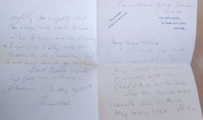 Christabel Mennell escribió la carta a Katie Marsh cuando estaba de vacaciones en Bath, una ciudad en el suroeste de Inglaterra