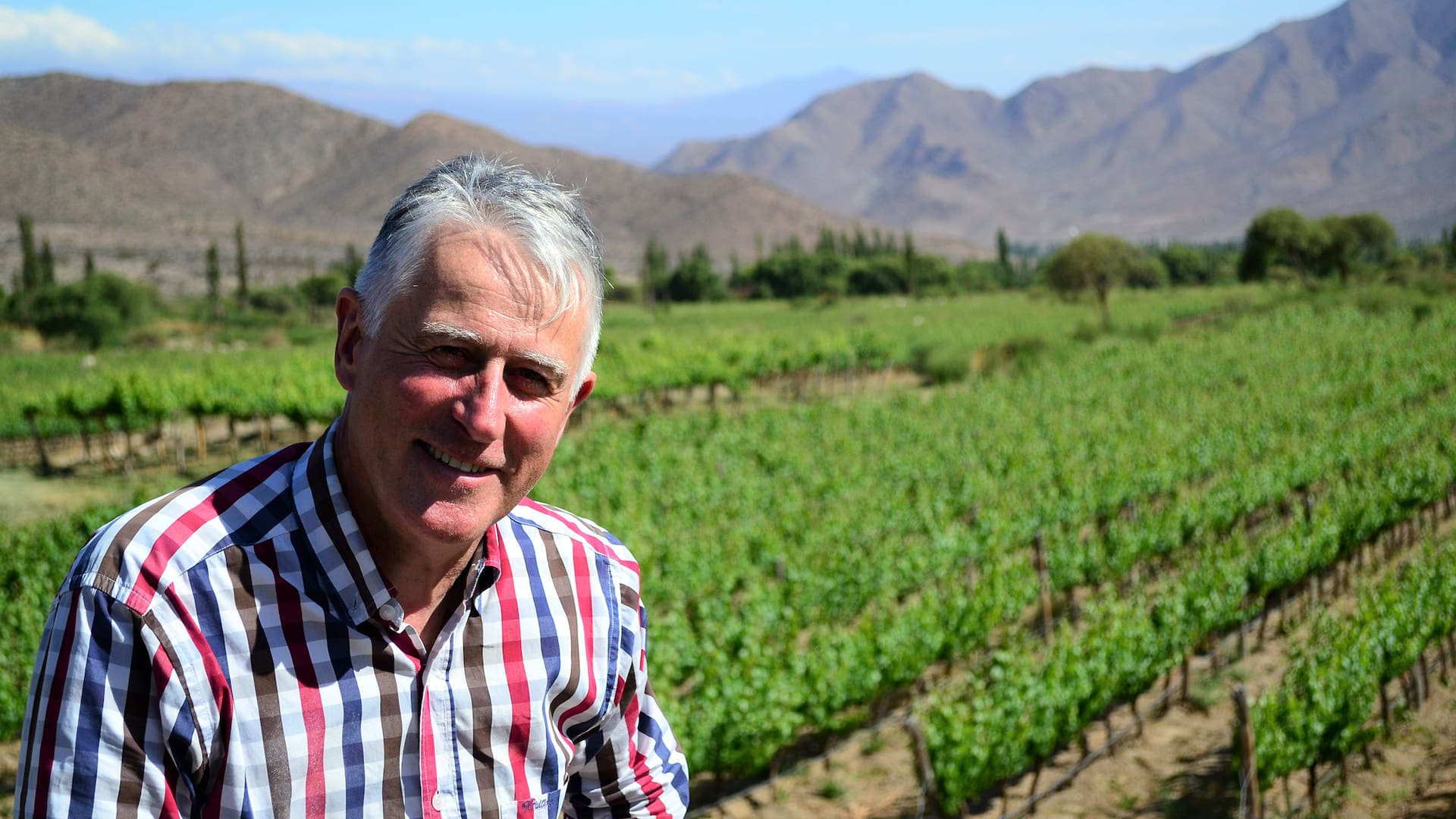 Christian Götz en sus viñedos.