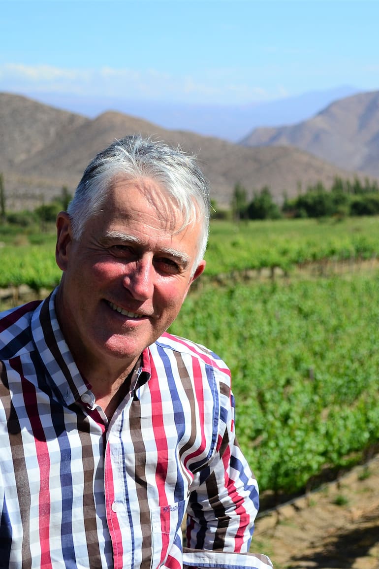 Christian Götz en sus viñedos.