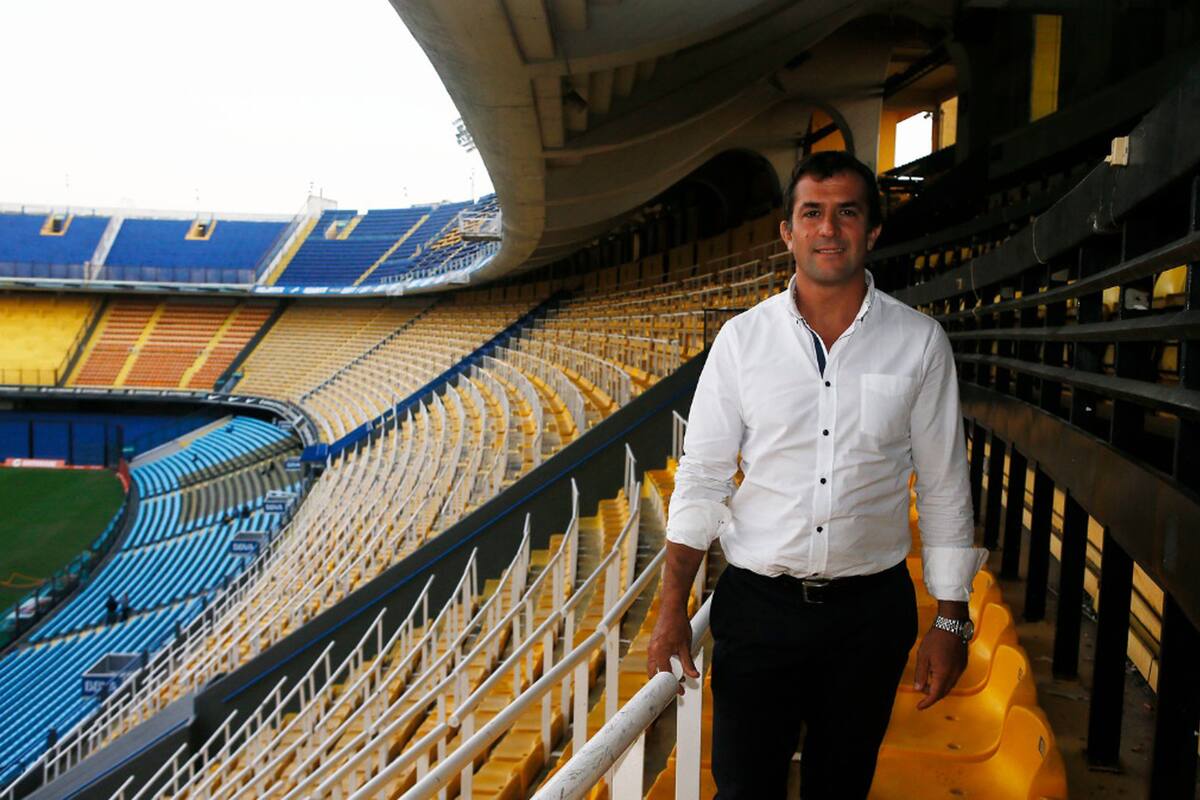 Christian Gribaudo, en una producción de hace un año en la Bombonera