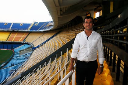 Christian Gribaudo, en una producción de hace un año en la Bombonera