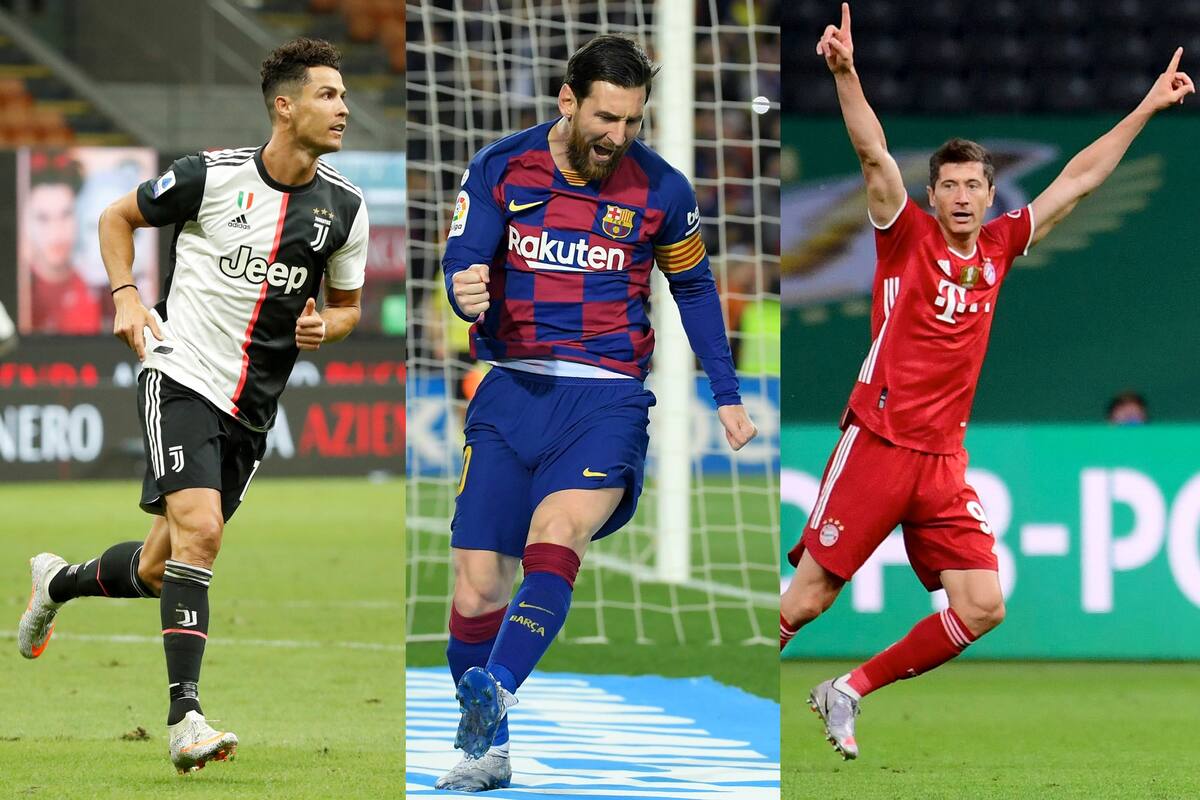 Christiano Ronaldo, Lionel Messi y Robert Lewandowski.