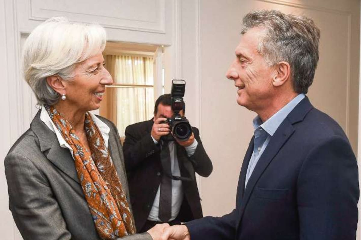 Christine Lagarde y Mauricio Macri, ayer, en la quinta de Olivos