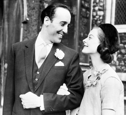 Christopher Lee y su esposa Birgit en 1961