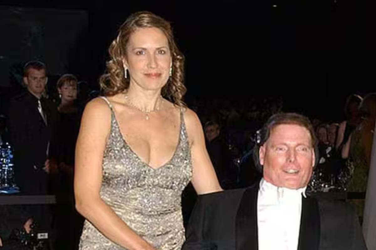 Christopher Reeve junto a su esposa