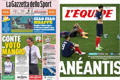 "Ciao, ciao", despidió La Gazzetta dello Sport a Mbappé; L'Equipe, el periódico deportivo francés, eligió describir una sensación: "Aniquilados".
