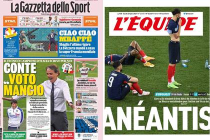 "Ciao, ciao", despidió La Gazzetta dello Sport a Mbappé; L'Equipe, el periódico deportivo francés, eligió describir una sensación: "Aniquilados".
