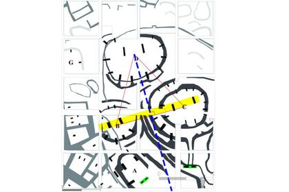 Patrón geométrico subrayando la planificación arquitectónica de un complejo en Göbekli Tepe.