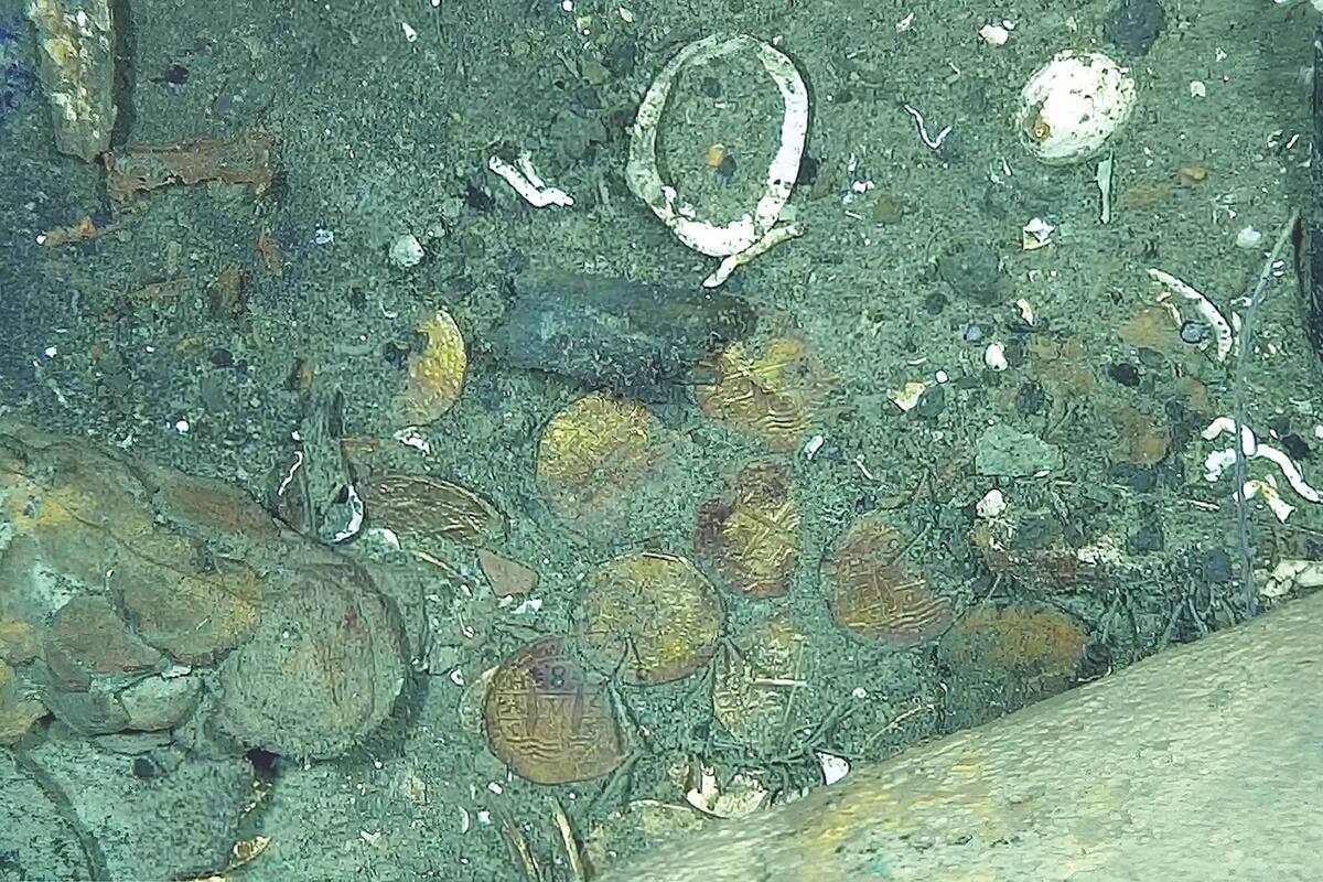 Científicos de la Armada de Colombia descubrieron símbolos en las monedas encontradas en el naufragio del galeón San José