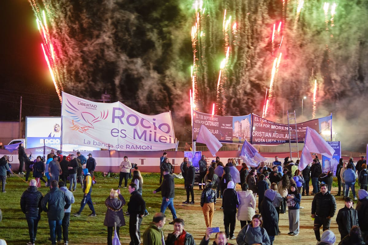 Cierre de campaña de Milei en Moreno, donde hubo algunos incidentes