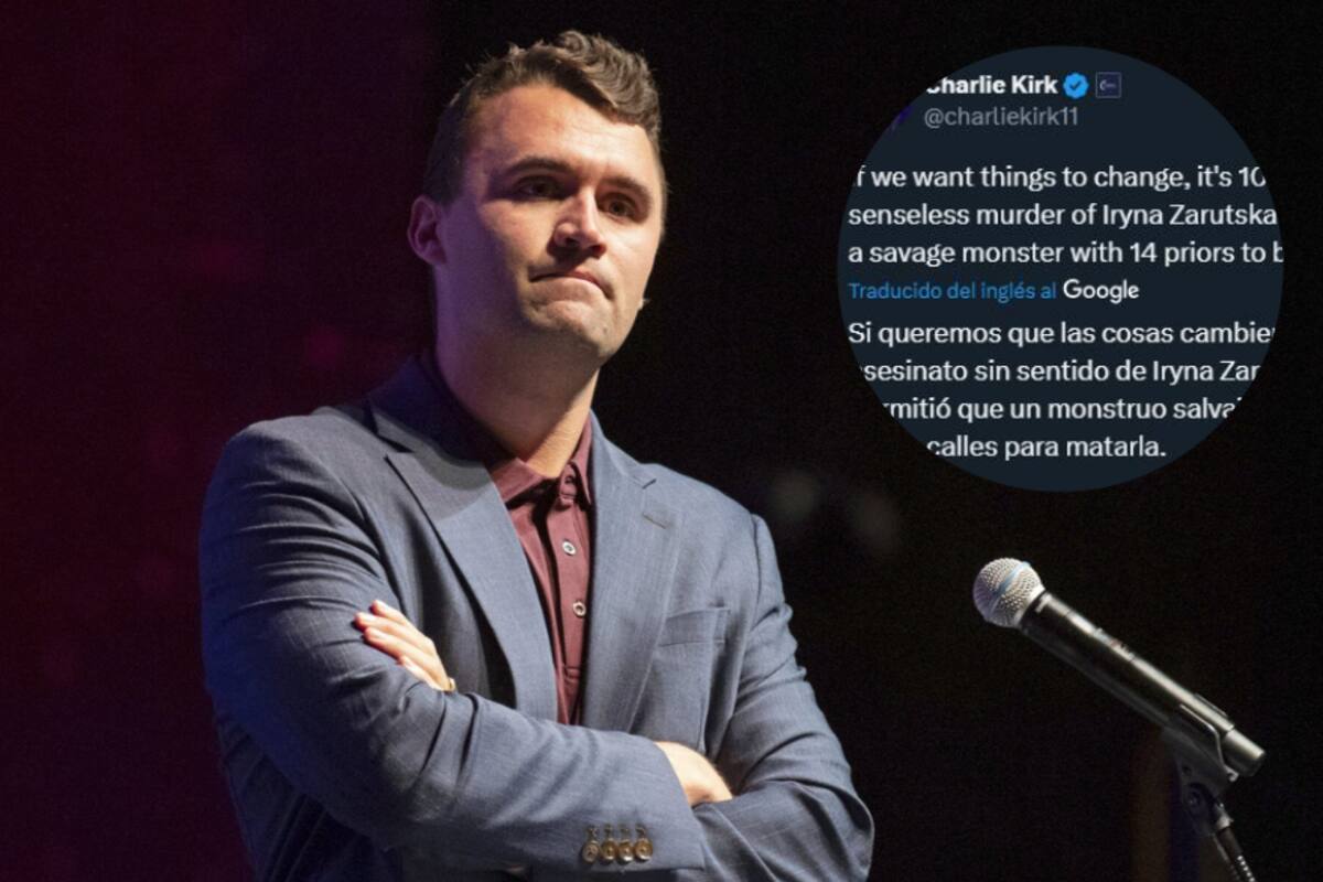 Cinco horas antes del ataque, Kirk hizo alusión al caso de Iryna Zarutska, una ucraniana de 23 años que fue asesinada en Charlotte (Foto: AP - X)