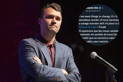 Cinco horas antes del ataque, Kirk hizo alusión al caso de Iryna Zarutska, una ucraniana de 23 años que fue asesinada en Charlotte (Foto: AP - X)