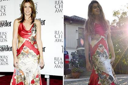 Cindy Crawford y su hija Kaia Gerber con el mismo modelo de Roberto Cavalli