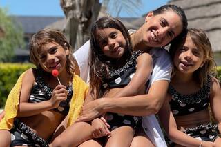 El divertido blooper de Cinthia Fernández y una de sus hijas al improvisar una coreografía