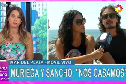 Cinthia Fernández y Christian Sancho protagonizaron un tenso momento durante un móvil (Foto: Captura de video)