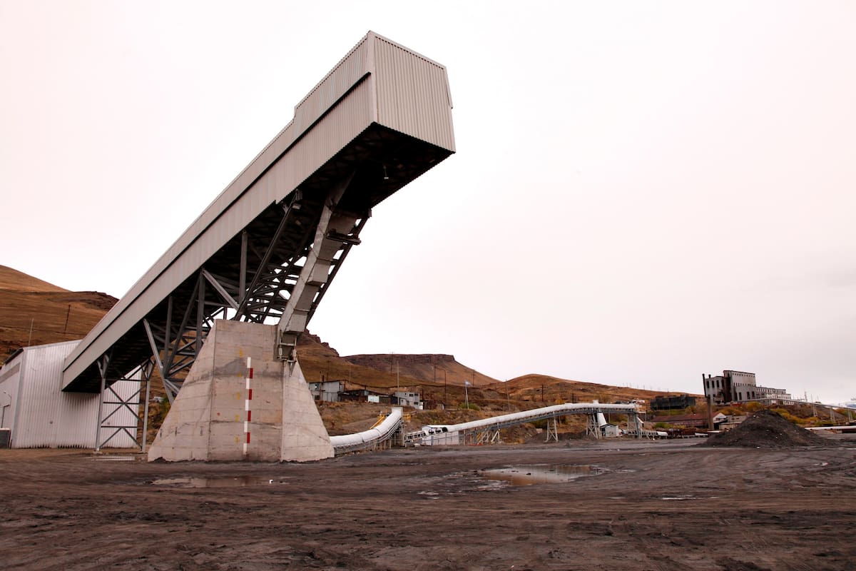 Cintras transportadoras de carbón en Río Turbio