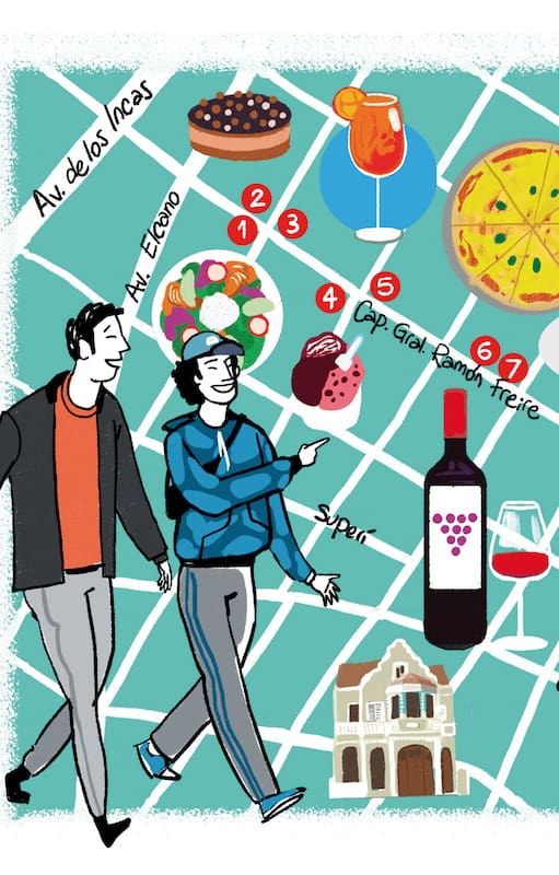 Circuito de la calle Freire en Colegiales