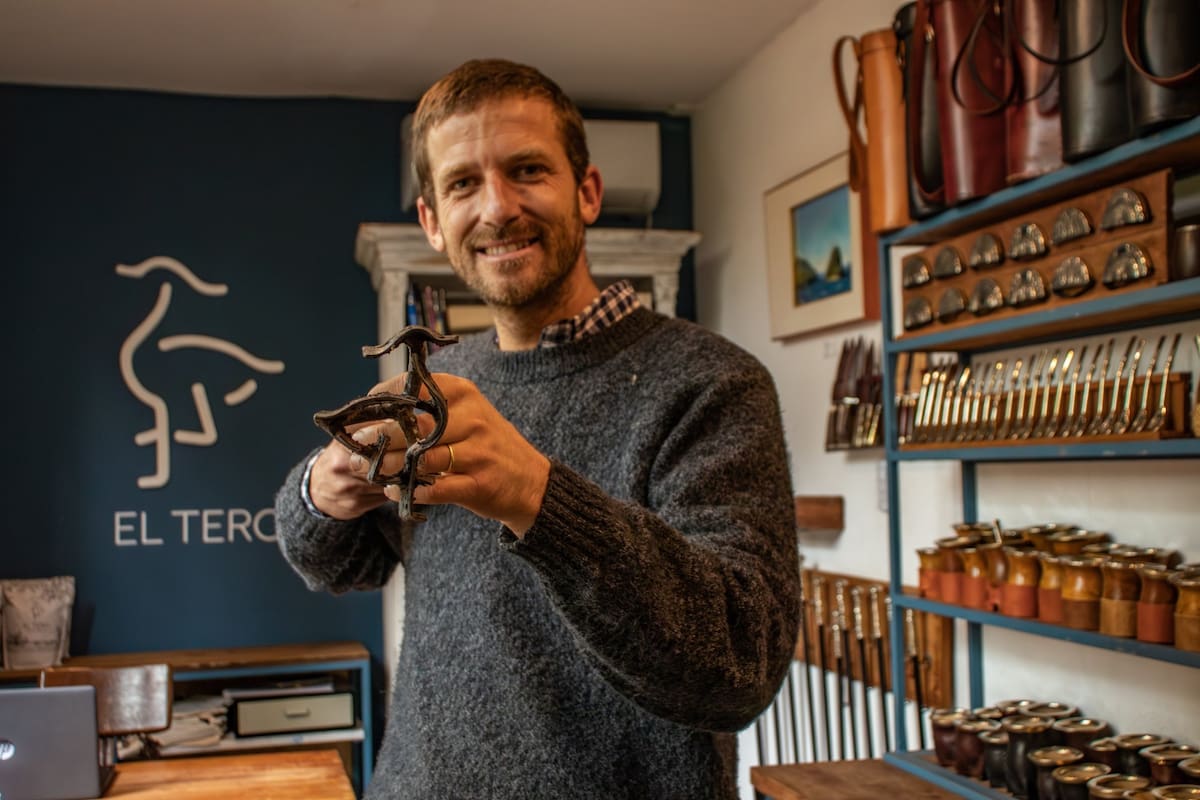 Cirilo Wagener, en su taller