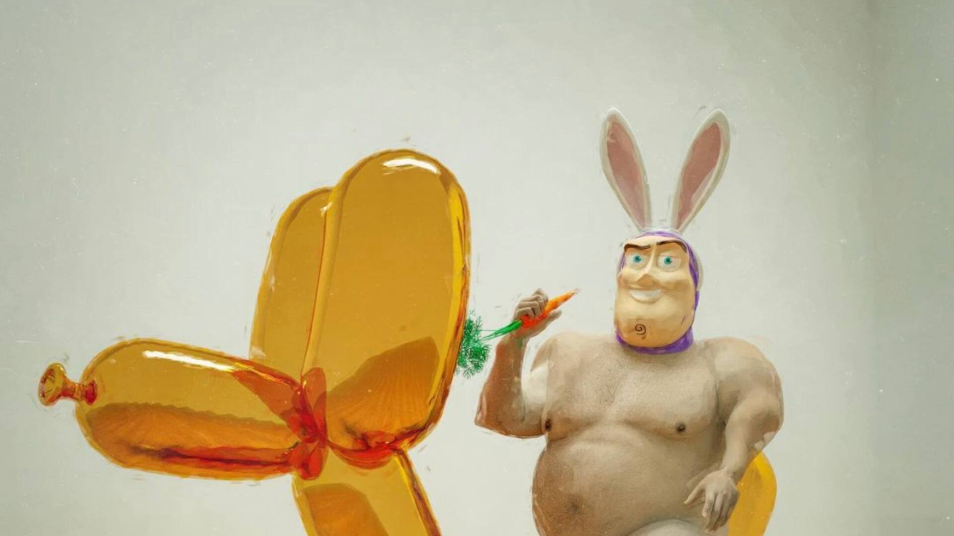 Cita de Beeple a una obra de Jeff Koons, en Instagram