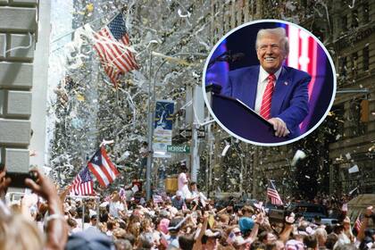 Ciudadanos celebran en las calles durante el Día de la Inauguración, mientras Donald Trump presta juramento como nuevo presidente de Estados Unidos