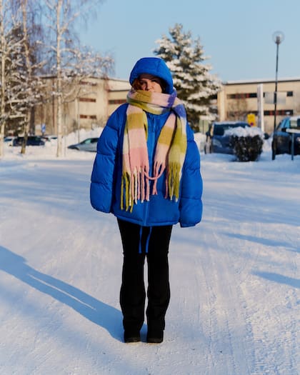Clara Paasimaki, estudiante de secundaria en el Karleby Svenska Gymnasium, en Kokkola, Finlandia, el 22 de febrero de 2023.