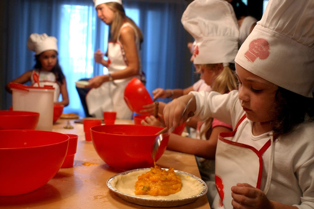 Clase de cocina para niños