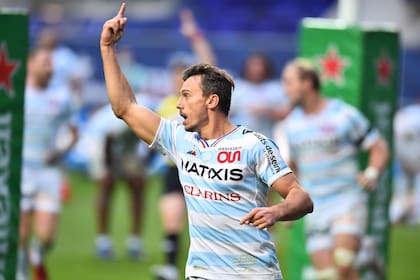 Juan Imhoff, con la camiseta de Racing 92. El wing argentino fue uno de los tentados por Dominici para sumarse a su fallido proyecto de Beziers.