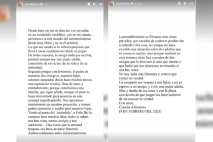 Claudia Albertario hizo un fuerte descargo en redes sociales al ser señalada como tercera en discordia en la relación de Fede Bal y Sofía Aldrey (Foto Instagram @claualbertario)