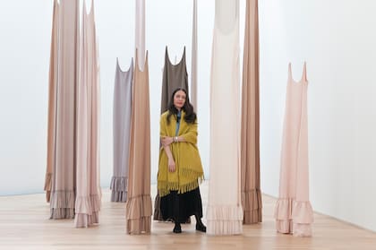Claudia Casarino con su muestra, "La paraguaya", exhibida este año con curaduría de Martín Craciun