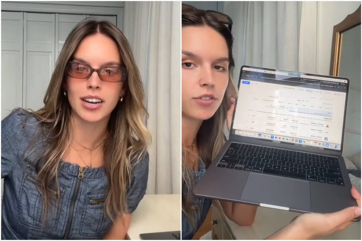 Claudia Giblin compartió en su cuenta de TikTok su método para conseguir vuelos internacionales baratos