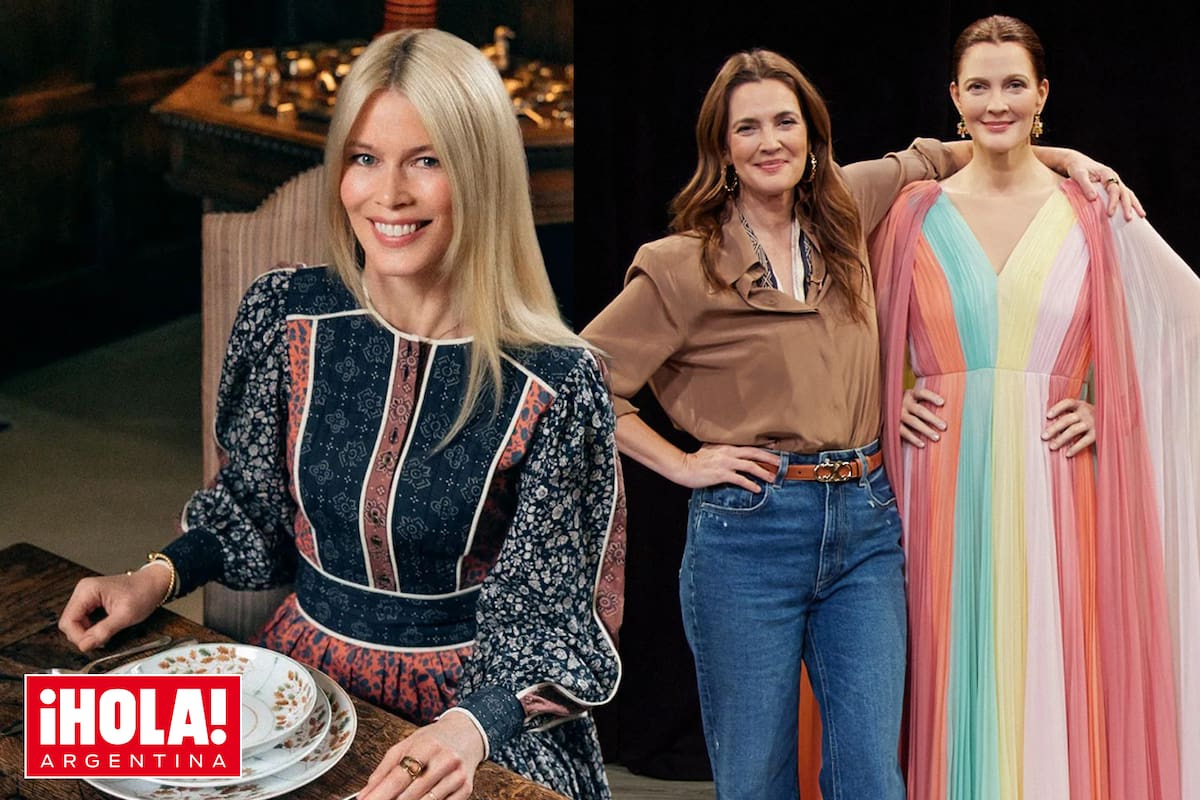 Claudia Schiffer en su mansión de Suffolk y Drew Barrymore junto a su figura de cera.