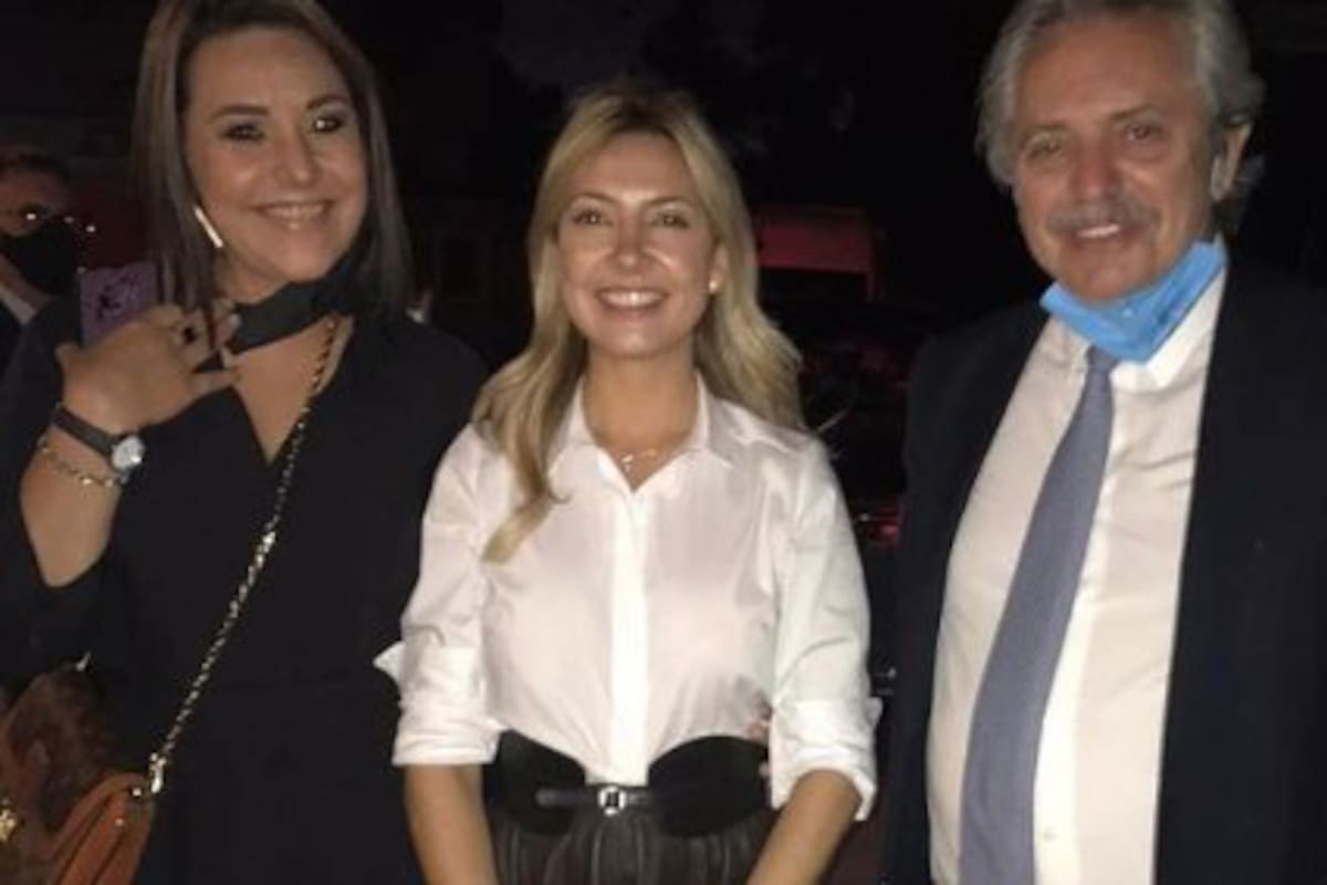 Claudia Silvero, junto a la primera dama Fabiola Yañez y el presidente Alberto Fernández